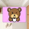 Cartoon Teddy Bear Cute Floor Mat Non-Slip Laundry Room Mat Laundry Decor Balcony Child Living Room Bedside Mats