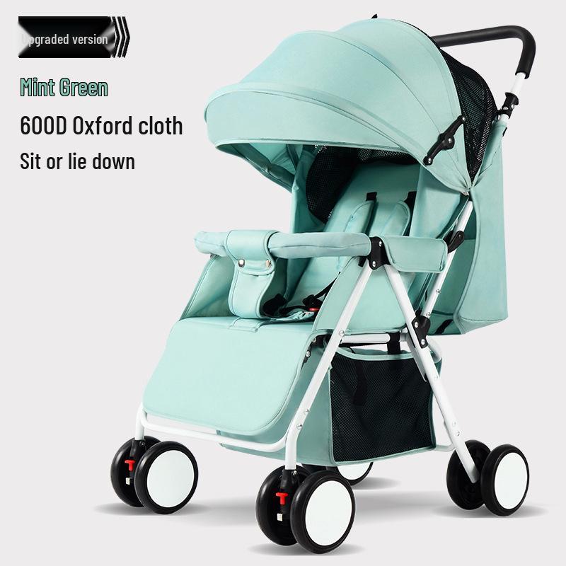 

Легкая прогулочная коляска с откидной спинкой, Высокая посадка, Двусторонняя складная, для младенцев и детей