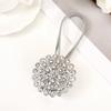 1pcs No-Drill Magnetic Curtain Brackets with Rhinestone Flower - Metal Window Hooks, Magnetic Closure Suitable for Blinds & Drapes for Home