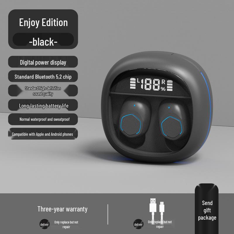 New M41 True Wireless Bluetooth Headphones - Transparent In-Ear Design, Smart Display, Noise Cancelling, Long Battery Life