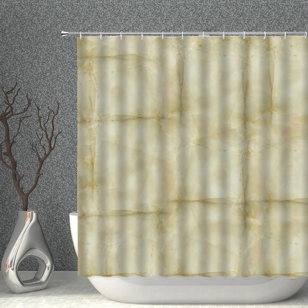 

Текстура Мраморных Чернил Набор Штор для Душа Роскошные Графические Шторы для Ванной Водонепроницаемая Ткань Абстрактный Полосатый Принт Экран для Ванны W90XH180cm