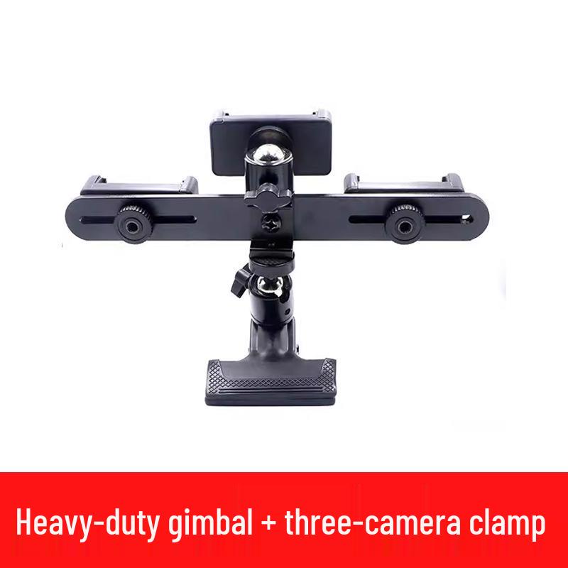 Universal Metal Desktop Stand for Mobile Live Streaming & Photography - Strong Clip, 1/4" Extension