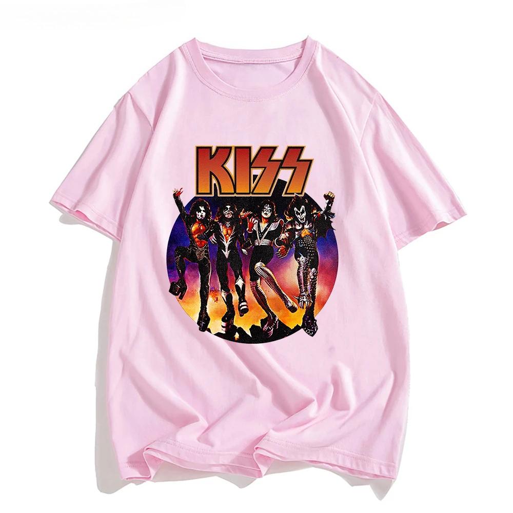 Rock Band Kiss T Shirt Men Women Fashion 100 Cotton TShirt Hip Hop Heavy Metal Tops Tees Boy Girl Clothing Print Camiseta Punk