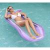 Inflatable Mattress for Swimming, Deckchair, Armchair with Backrest for Water, Mesh, 160x70 Cm, Purple