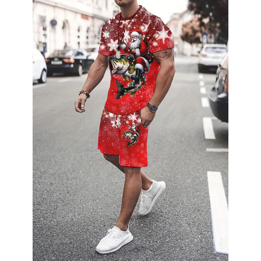 Vielseitiges Alltags-Outfit für Jungen: Rosa und Schwarz gestreiftes T-Shirt und Shorts, bequemes zweiteiliges Set zum Ausgehen