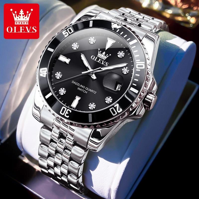 OLEVS Pánské hodinky Luxusní originální hodinky Quartz Trendy Módní Značka Automatic Date Vodotěsné pánské hodinky
