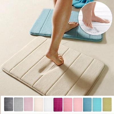 Microfibre Memory Foam Mat Absorbent Slip-resistant Rugs Pad Bathroom Shower Bath Non-slip Carpet