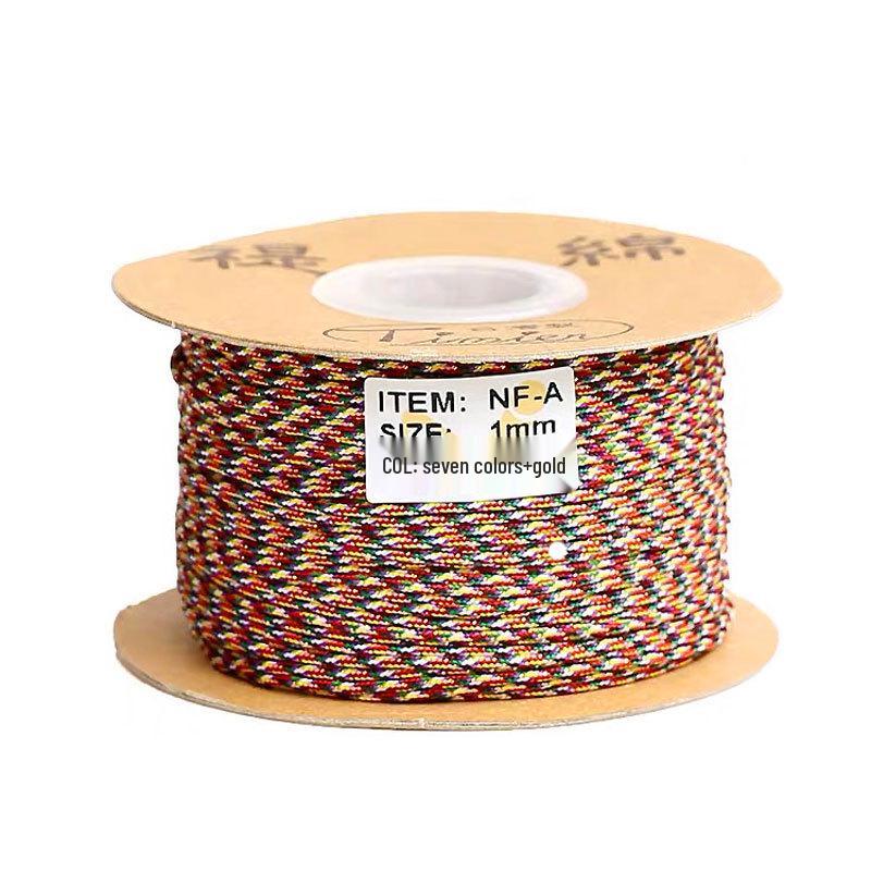 Five-Color Bracelet Weaving Rope: Vajra Jade Thread for Wenwan, Buddhist Beads, Star Moon Bodhi & Beading Strings