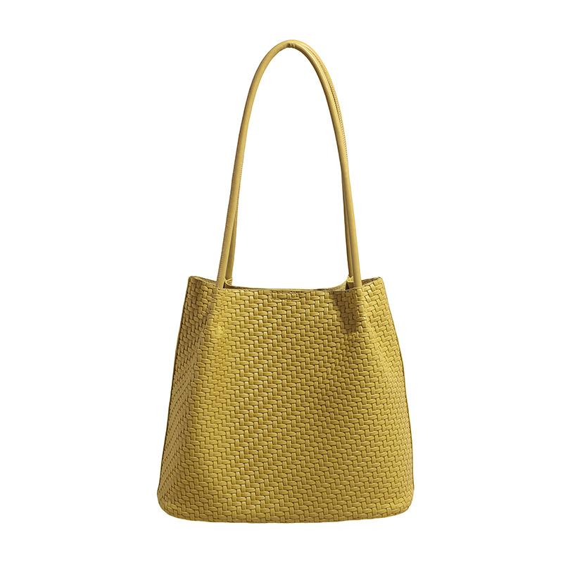 Borsa Tote Grande Intrecciata con Tracolla Lunga e Design Spazioso Perfetta per la Spesa Quotidiana e le Uscite