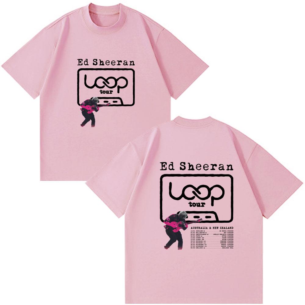 Ed Sheeran Loop Tour Australia and New Zealand 2026 Tour Merch Tees Unisex's Women Fashion Style Tops Harajuku Oversized Style Wear