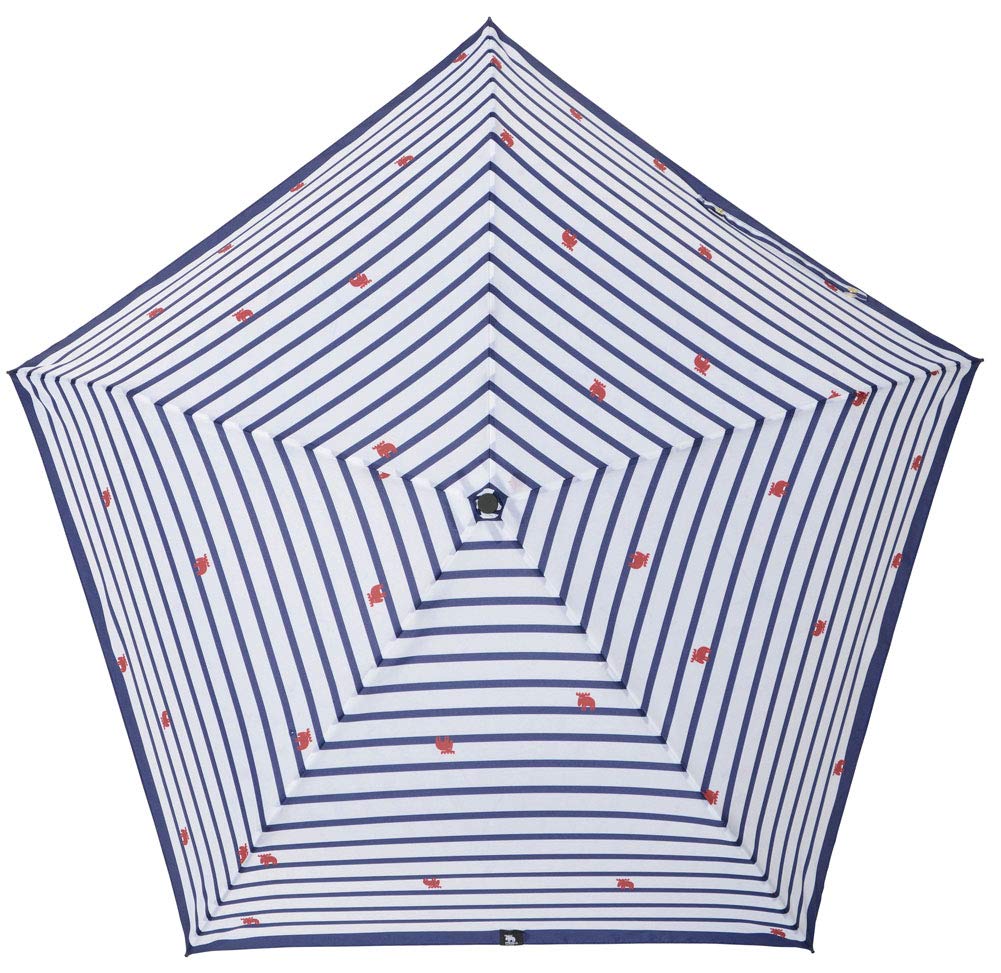 Mabu Folding Border moz x mabu UV Umbrella, Blue, Collaboration, Wind-Resistant Ribs, Protection, Mini, SMV-40489