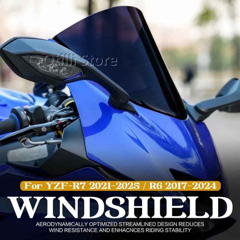 For Yamaha YZF-R7 2021-2025 YZFR7 YZF R7 R6 YZF-R6 New Motorcycle Screen Double Bubble Windshield Deflector Protector WindScreen