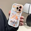 Applicable Apple 16Promax Mobile Phone Case Puppy Holder iPhone15 Cream Case 17 Protective Case Ins Cartoon