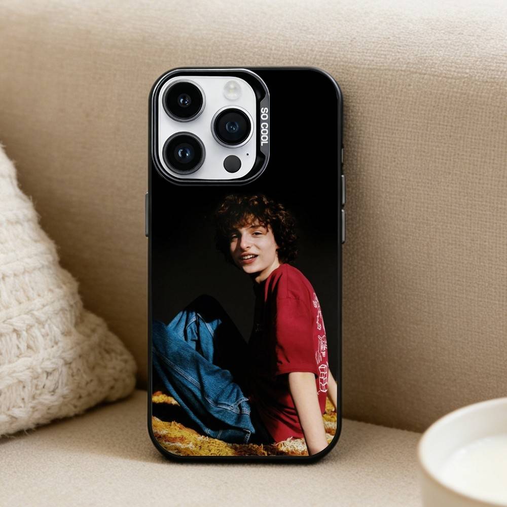 F-Finn Wolfhard Actor Phone Case For iPhone17, 16,15,14,13,12 Pro Max Black Candy Matte Shockproof Cover