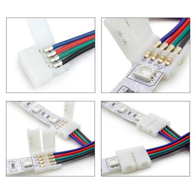 1Pcs 4Pin 10Mm Rgb Led Strip Connector Free Welding Connector For 5050 Smd Rgb