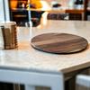 TURNING BOARD 35 Cm WOODEN PIZZA PLATE CHEESE SERVING PLATE