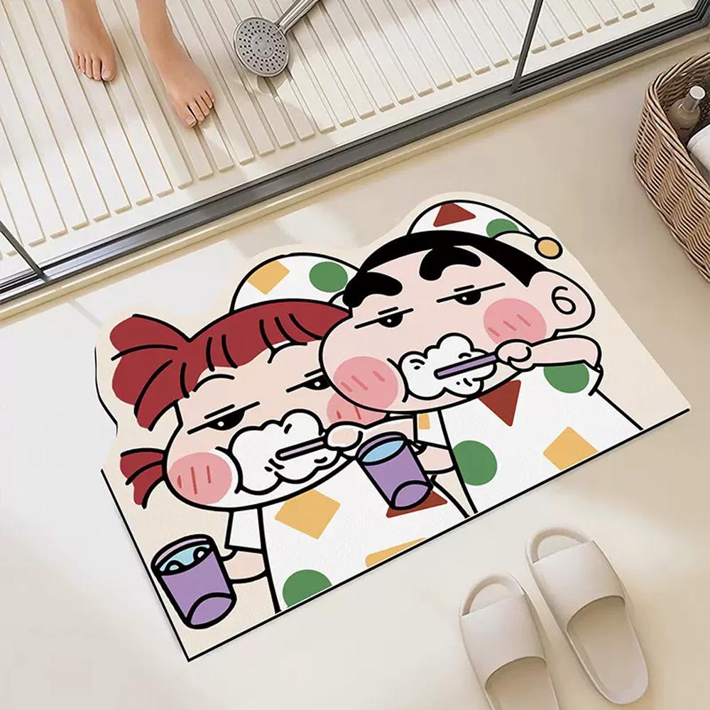 Crayon Shin-chan Diatomaceous Earth Absorbent Floor Mat for Bathroom or Entrance