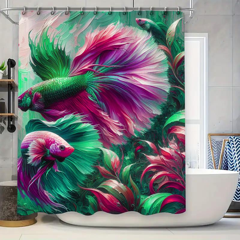 

Modern Bathroom Decor Shower Curtain Waterproof Washable Fabric Abstract Design Customizable Size Available for Purchase on Al 90x180cm