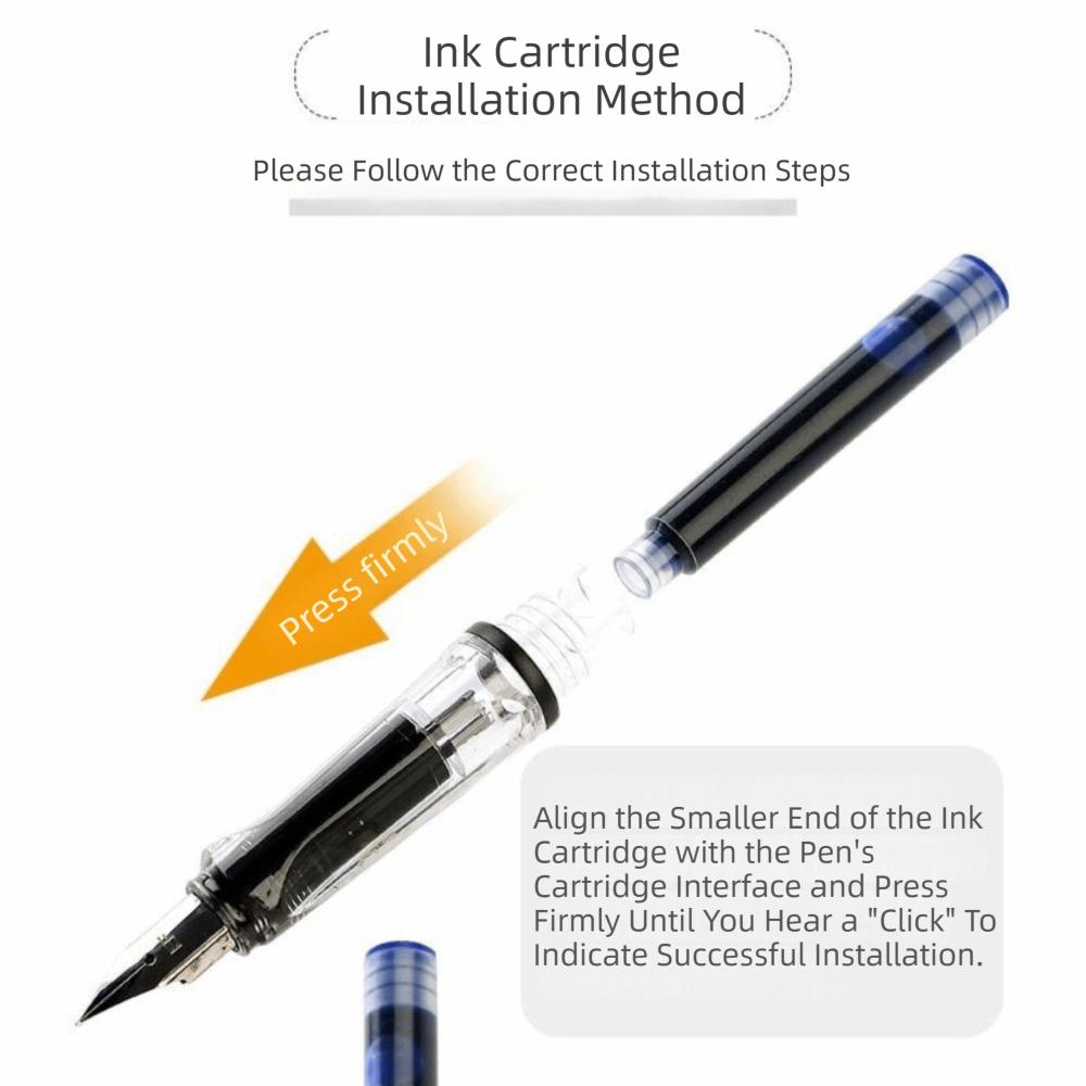 Replaceable Ink Magic Pen With Eraser Replaceable Ink Capsule Pen Press Fountain Pen  Stationery