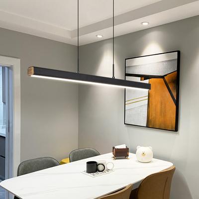Minimalistischer Esszimmer-Kronleuchter Moderner Langer Streifen Esstisch Luxus Bar Büro Leuchte Cocina Zubehör Kücheninsel Lampe