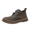 Best-selling Handmade Women's Shoes, Retro Round-toed Flat High-top Lace-up Soft Leather Women's Single Boots