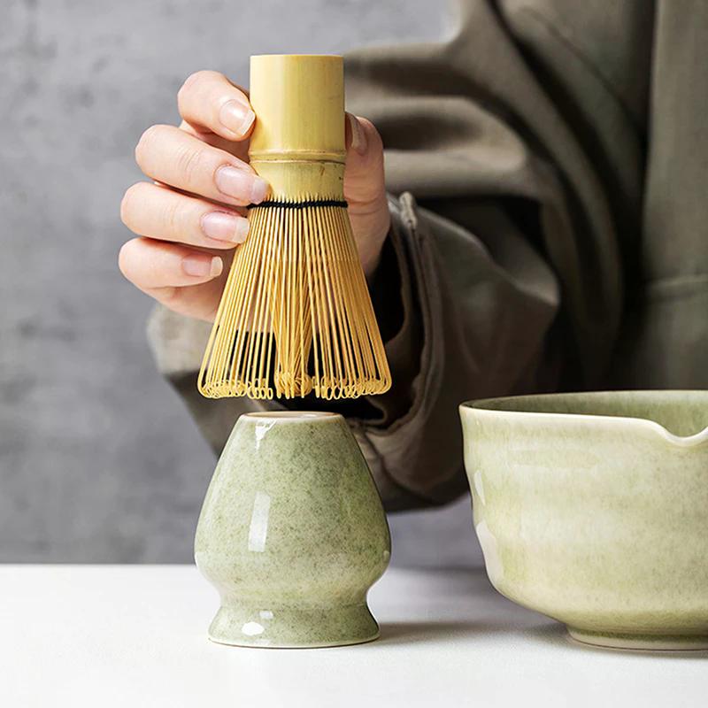 5/6 szt. Zestaw do herbaty Matcha Bambusowa trzepaczka Łyżeczka Sitko Miseczka ceramiczna do matchy Trzepaczka do matchy Japoński Dla miłośników herbaty Narzędzia do parzenia herbaty