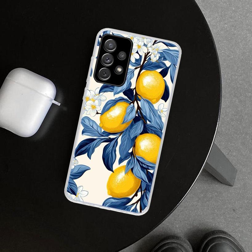 Citrus Limon Linnaeus Phone Case Cover for Samsung Galaxy A12 A22 A32 A52 A72 A02S A51 A50S A31 A20S A10S Note 20 Ultra 10 Plus
