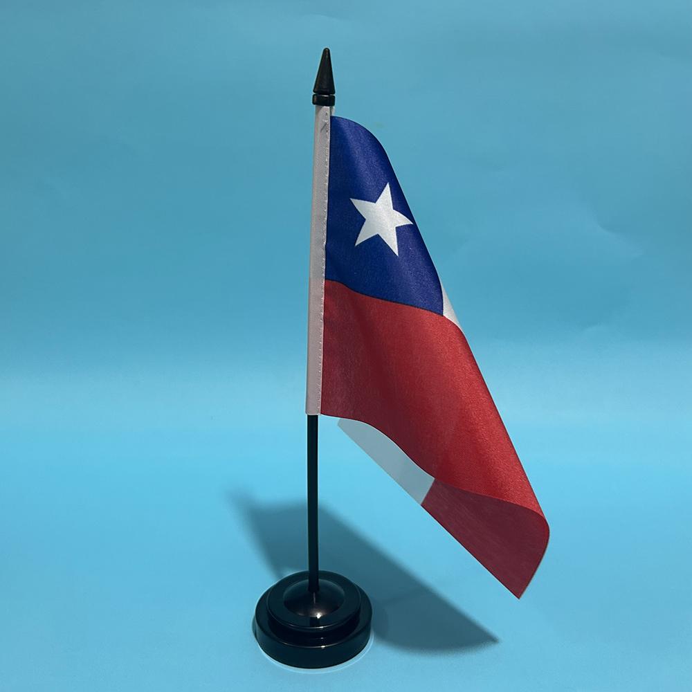 (SKY FLAG)14x21cm Office Desk Flag Of Chile Flag Table Decoration Chile National Banner Desk Ornaments Flags