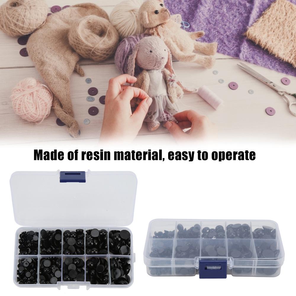 360pcs Plastic Doll Eyes Black Safety Eyes Doll Making Button Eyes  Crochet Bears