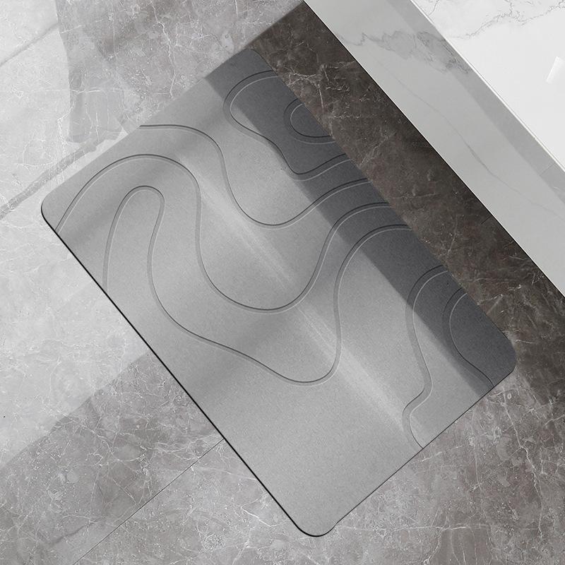 Bath Mat Quick-Dry Absorbent Non-Slip Soft Bathroom Rug for Toilet Entrance Home Use Anti-Skid Floor Mat