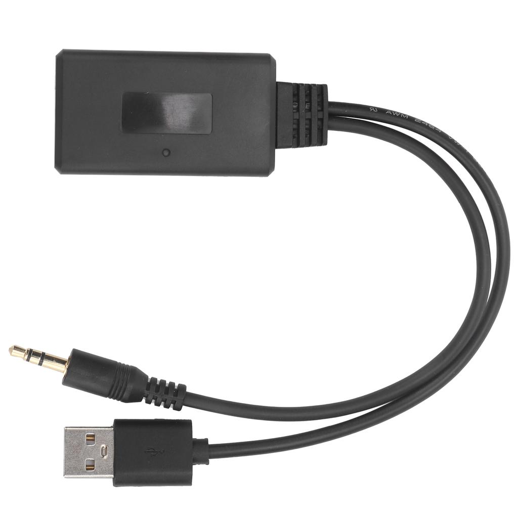 Car Wireless Bluetooth 5.0 Receiver Music Player Audio Adapter Connector 3.5mm AUX+5V12V USB Port