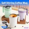 380ML Self Stirring Coffee Mug Temperature Display USB Rechargeable Type-C Magnetic Stir Mug Detachable Easy Clean