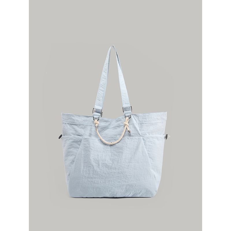 

Korean Series Idle Style Large Capacity Tote Bag Women Simple and Convenient Shoulder Messenger Bag College Student Class Backpack Blue