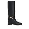 Salvatore Ferragamo Ferragamo Gancini Knee High Boots Black