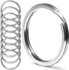 10/100pcs Stainless Steel Key Rings Polished Silver Round Flat Wire Split Key Ring For Jewellery Making Car Keyring DIY 25-35mm
