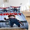 3-teiliges Chucky's Cult Bedwäsche-Set mit Aufdruck, Weiche und Bequeme Bettbezug für Schlafzimmer, Gästezimmer (1 Bettbezug + 2 Kissenbezüge, Kissenkern