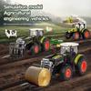 Set mare de jucării tractor de fermă cu lumini și efecte sonore, poate fi echipat cu o remorcă, jucărie pentru băieți.