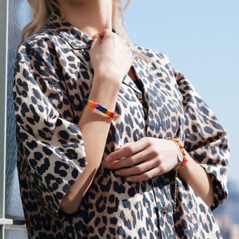 BONBEAU Formica Lucky Colorball Bracelet Formica Initial Couple Friendship Bracelet