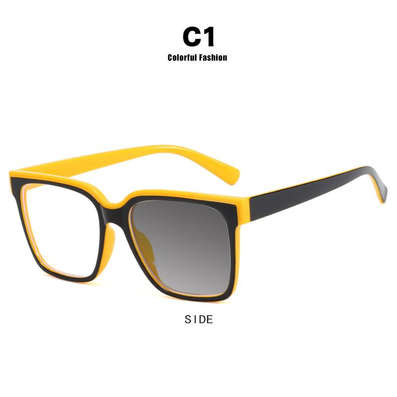 Fashion Luxury Retro Square Photochromic Anti Blue Light Reading Glasses 0 To +6 Stylish Hyperopia Frames For Women