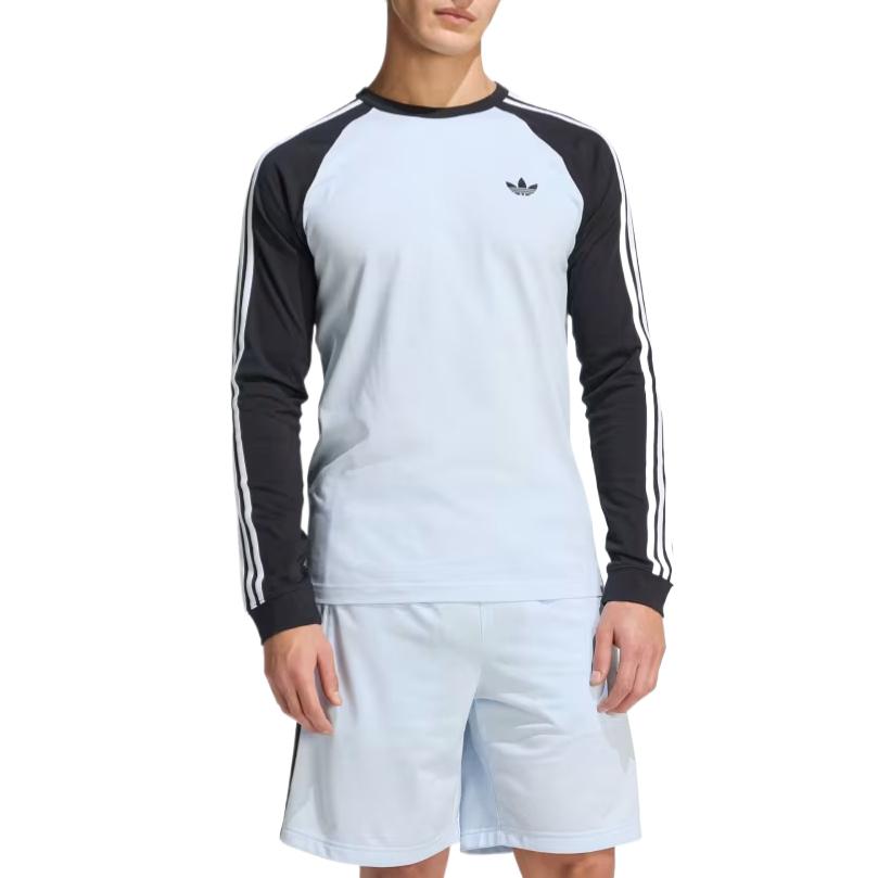 adidas Originals 3-Streifen Bequemes Rundhals Pullover T-Shirt Herren Oberteile KE2424