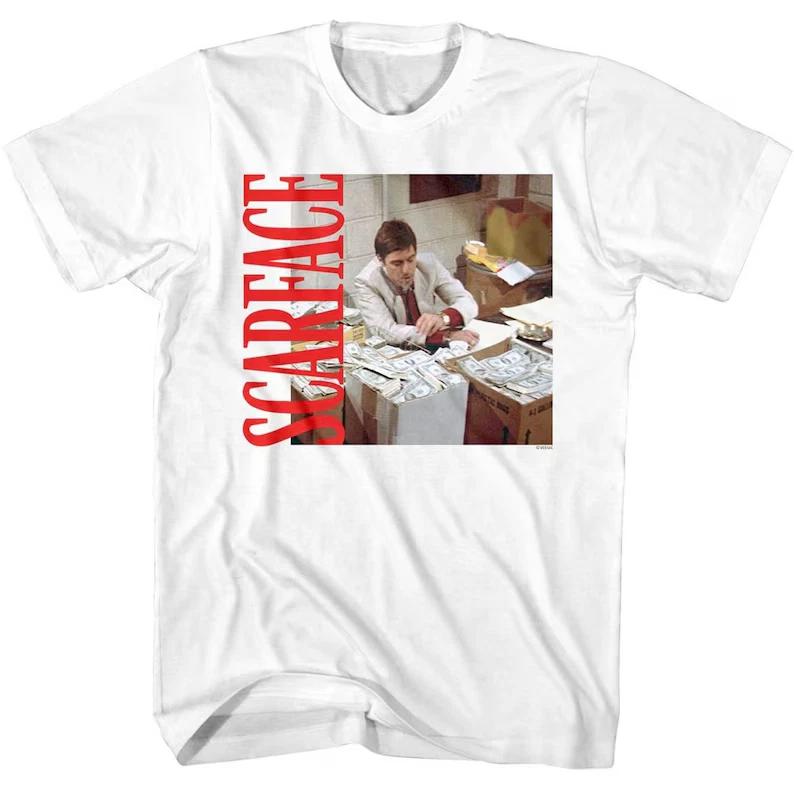 Scarface Men s Shirt Money Tony Montana Gangster Movie Graphic Tee XL