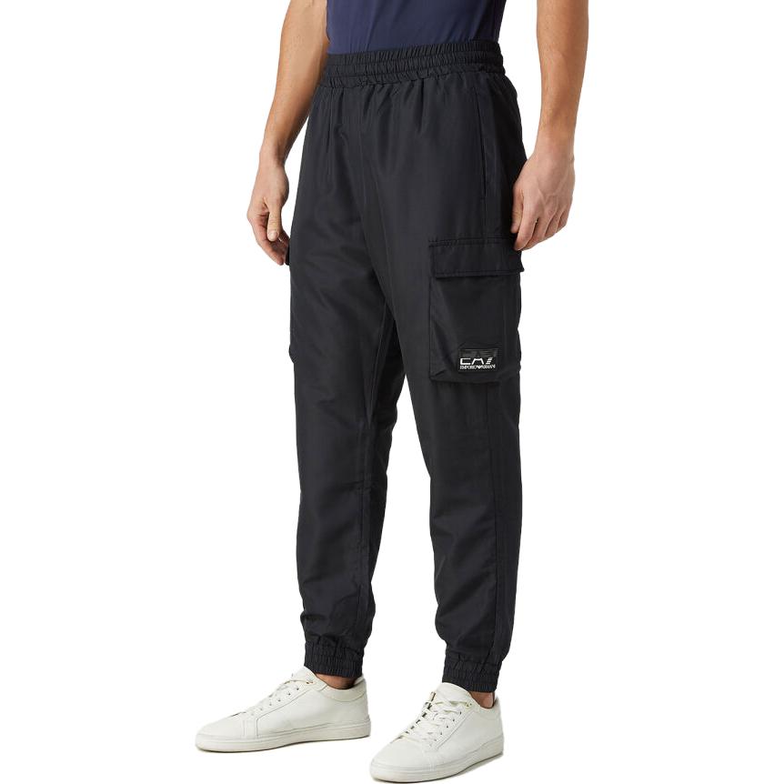 Emporio Armani Solid Mid-Rise Pocket Fitted Jogger Pants Men bottoms Black 6RPP02-PNETZ-1200
