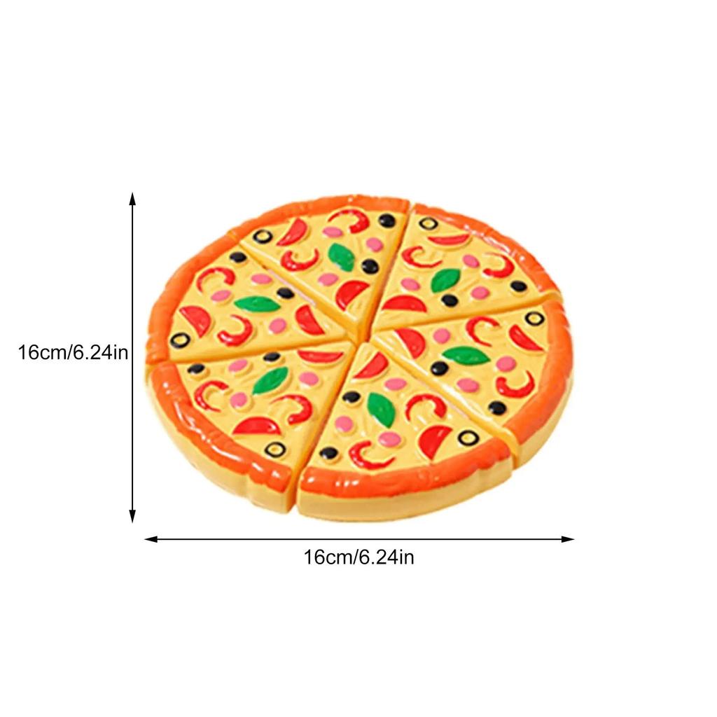 Dětská hračka na krájení pizzy - Kuchyňské doplňky na hraní, Předstírané vaření jídla, Sada falešných pizz pro děti na hraní doma