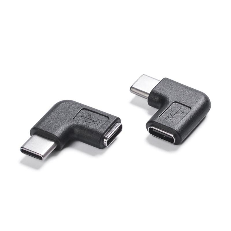 Right Angle USB C Male To Female Connector 90 Degree Bend Adapter 10Gbps Speed 5A Fast Charging Wide Compatibility