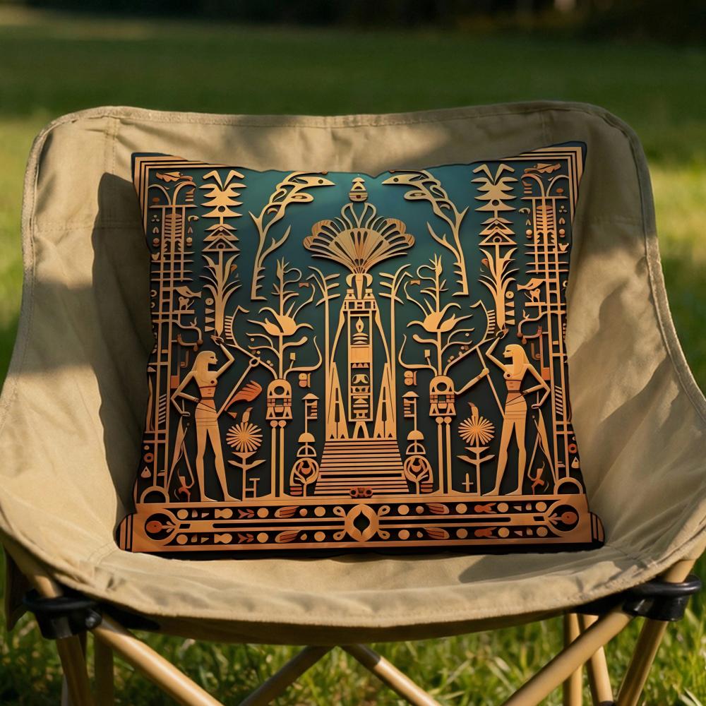 Mystery Greek Ancient Egyptian Cushion Cover Soft Reversible Durable Pillow Use for Home Car Daily Comfort
