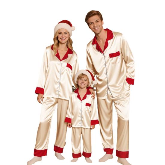 Family Christmas Pajamas Matching Sets 2 Pieces Parent-child Outfits Cozy Breathable Pjs Outfits Christmas Themed Costumes for Family