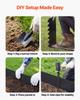 Galvanized Steel Landscape Edging, 6-Pack 1016 X 254 Mm Metal Edging for Landscaping with 8 Mounting Clips, Heavy Duty Metal Garden Edge Border for