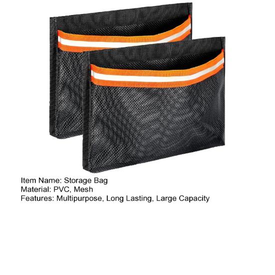1/2Pcs Reflective Self-Adhesive Universal Boat Caddy Organizer Mesh Bag Large Capacity Waterproof Boat Storage Accessories