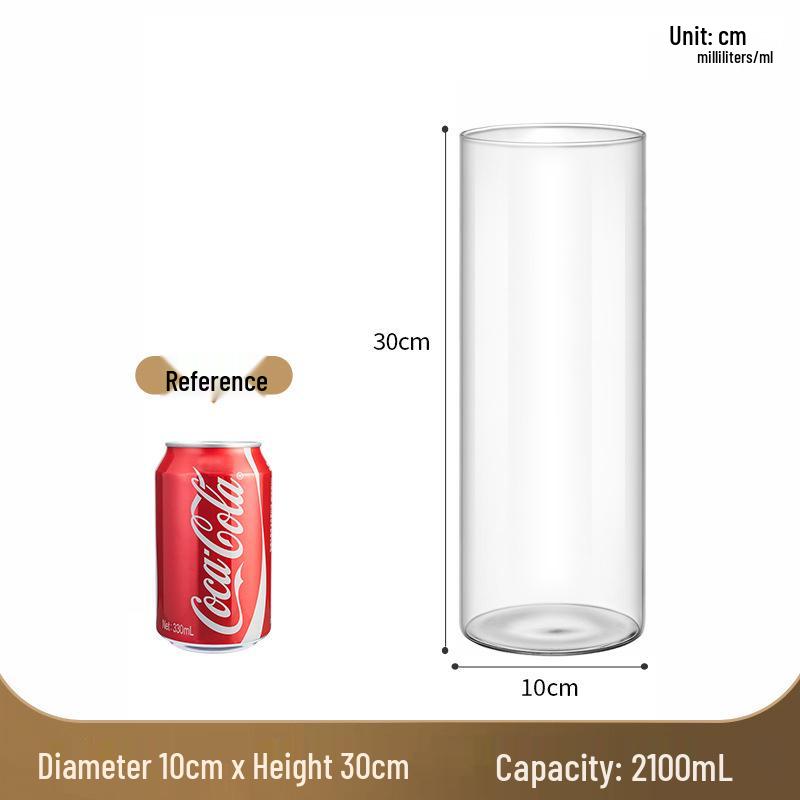 Straight Cylinder Glass Vase for Pothos and Hydroponic Decor