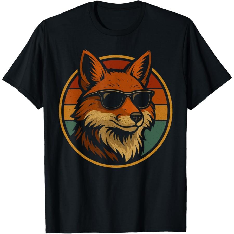 

Cool Fox With Sunglasses Retro Forest T-Shirt XXXXXL чорний